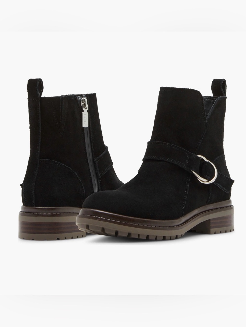 Blondo Women’s Renae Waterproof Ankle Bootie Black Buckle Detail Size 10 New
